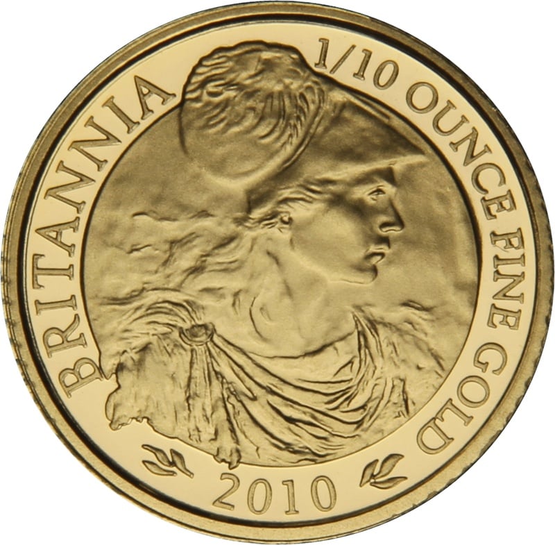 2010 Tenth Ounce Proof Britannia Gold Coin
