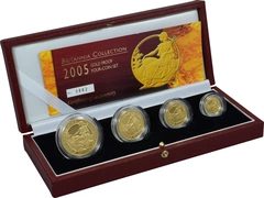 2005 Proof Gold Britannia 4 Coin Set Boxed