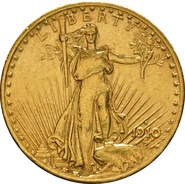1910 $20 Double Eagle St Gaudens Head Gold Coin San Francisco