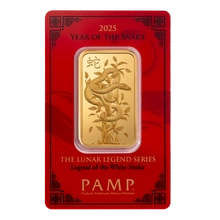 1oz Gold Bar 2025 Year of the Snake PAMP
