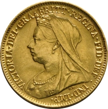 1898 Gold Half Sovereign - Victoria Old Head - London