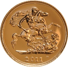 2011 Gold Half Sovereign Elizabeth II Fourth Head