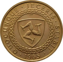 22kt 1965 Isle of Man Gold Half Sovereign Coin Bicentenary of the Revestment Act