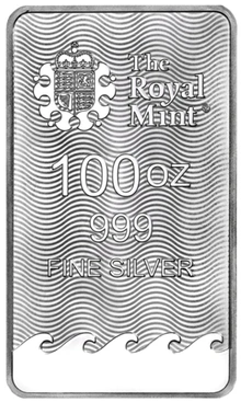 100oz Britannia Minted Silver Bar
