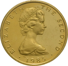 1985 Gold £1 Manx Town Series - Ramsey