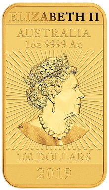 2019 1oz Dragon Rectangular Gold Coin