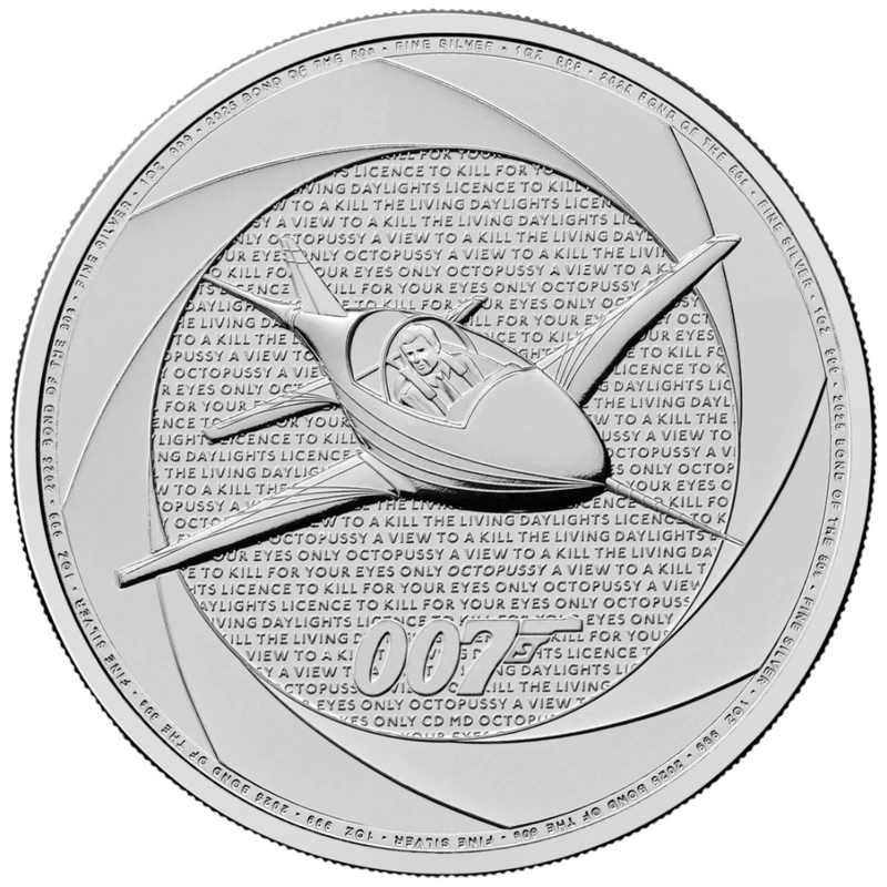 2025 Six Decades of 007, Bond of the 1980s 1oz Silver Coin - From