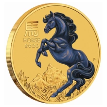 2026 1/10oz Perth Mint Year of the Horse Coloured Gold Coin