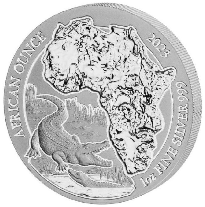2023 Rwanda Crocodile African Ounce 1oz Silver Coin