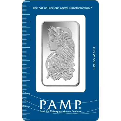 PAMP 50 Gram Silver Bar Minted