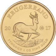 2017 Krugerrand Gold Coin 1oz 50th Anniversary PCGS MS69