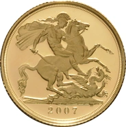 2007 Gold Sovereign - Elizabeth II Fourth head - Proof No box