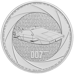 Six Decades of 007 James Bond Silver Coins