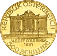 1991 Quarter Ounce Gold Austrian Philharmonic