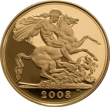 2008 Gold Sovereign - Elizabeth II Fourth head - Proof No box