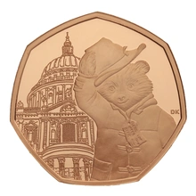 2019 Paddington at St. Paul's Cathedral Fifty Pence Proof Gold Coin Boxed