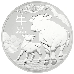 2021 Year of the Ox Silver Coin 1kg Perth Mint Australian Lunar Series