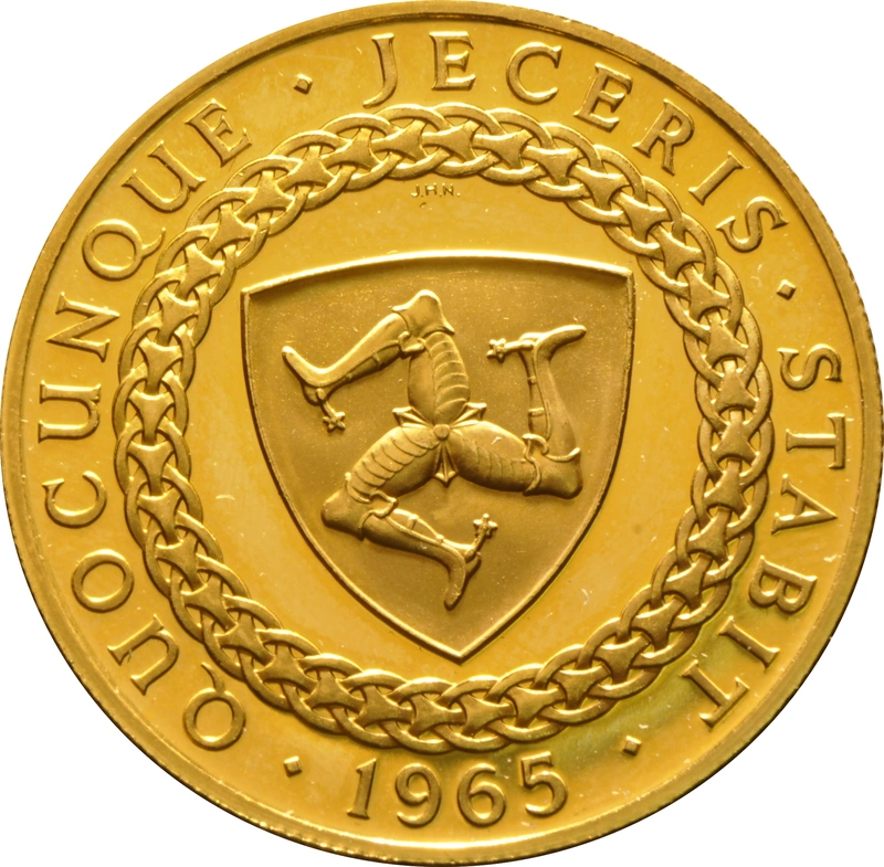 23.5kt 1965 £5 Isle of Man Gold Coin Bicentenary of the Revestment Act