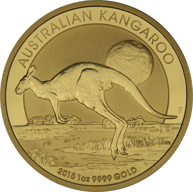 2015 Australian Kangaroo Gold Nugget Coin 1oz
