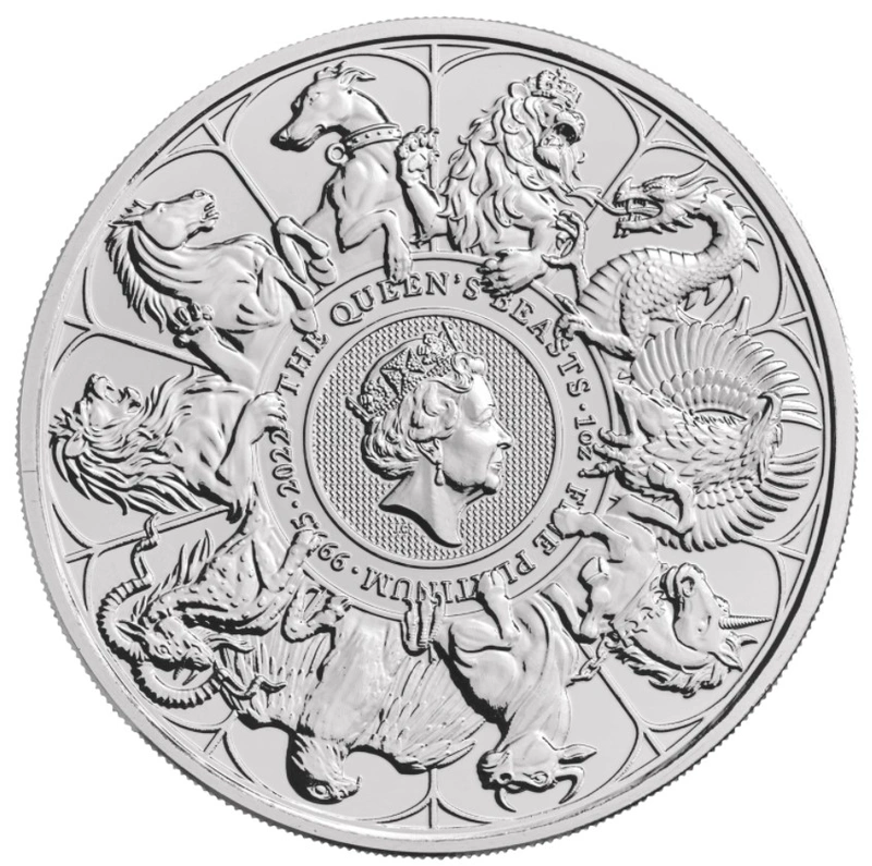 2022 1oz Queen's Beasts Platinum Completer Coin