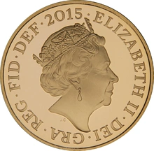 2015 Gold Proof 10p Ten Pence Piece - Royal Shield Fifth Portrait