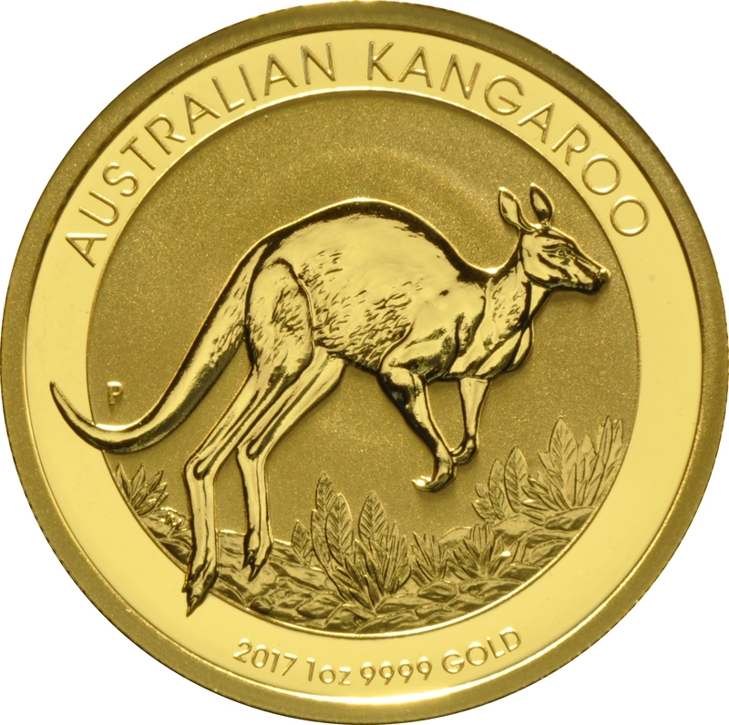2017 1oz Australian Kangaroo Gold Nugget Coin