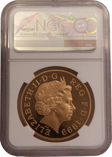 1999 - Gold £5 Proof Crown, Diana Princess of Wales Memorial NGC PF69