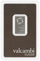 10g Platinum Bar Valcambi Minted