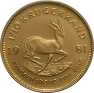1981 1/10oz Krugerrand Gold Coin