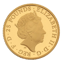 2021 White Greyhound of Richmond 1/4oz Gold Proof Coin Queen's Beasts Boxed