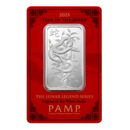 10g Silver Bar 2025 Year of the Snake PAMP