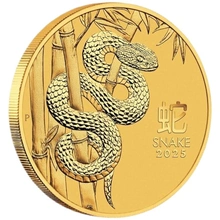 2025 Year of the Snake Gold Coin 1/4oz Perth Mint Australian Lunar Series