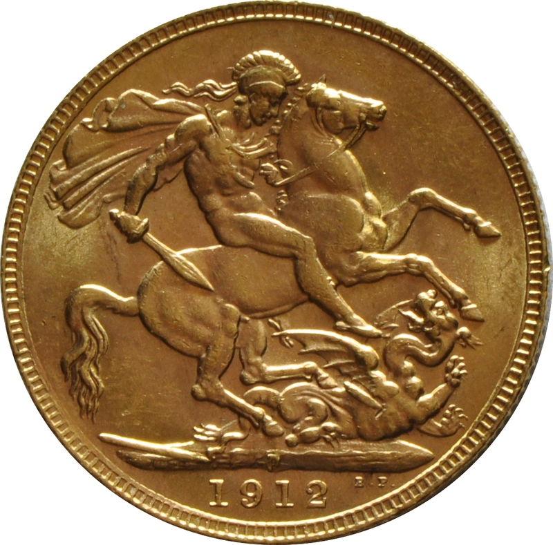1912 Gold Sovereign Coin George V Perth