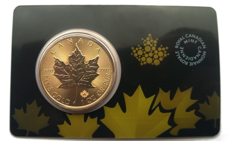 2015 1oz Gold Canadian Maple Tamper-proof Sealed