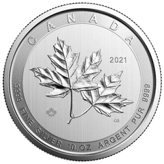 2021 10oz Canadian Silver Magnificent Maple Leaf Coin