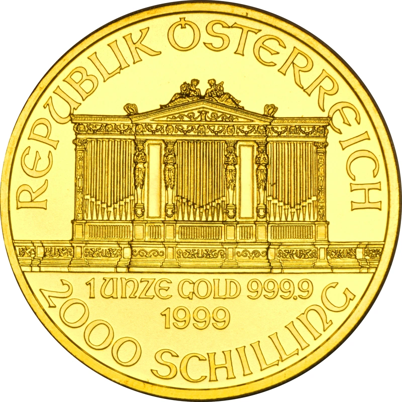 1999 1oz Austrian Gold Philharmonic Coin