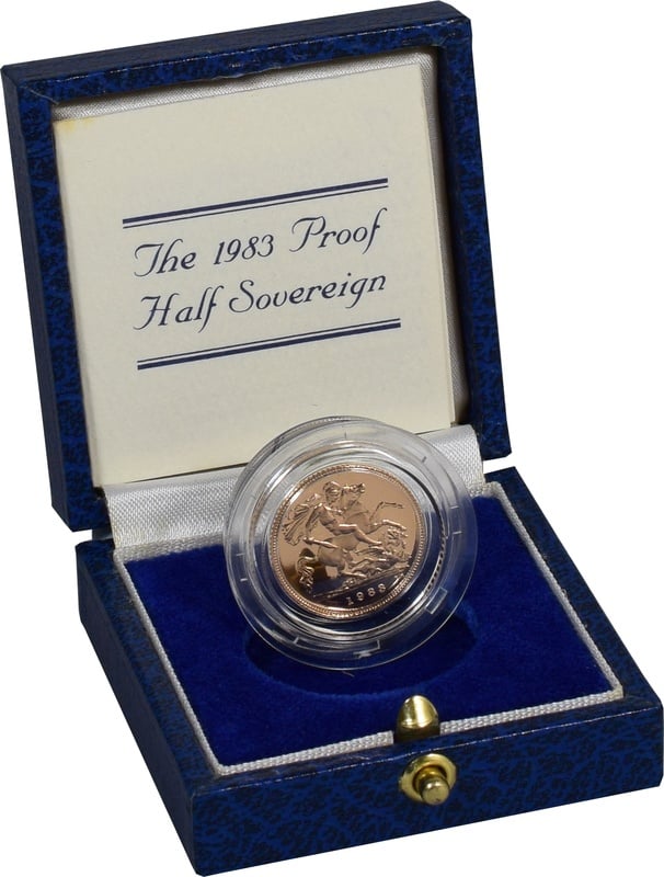 Gold Proof 1983 Half Sovereign Boxed