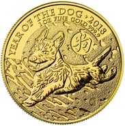 2018 Royal Mint 1oz Year of the Dog Gold Coin
