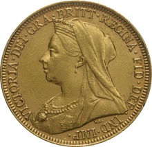 1899 Gold Sovereign - Victoria Old Head - London