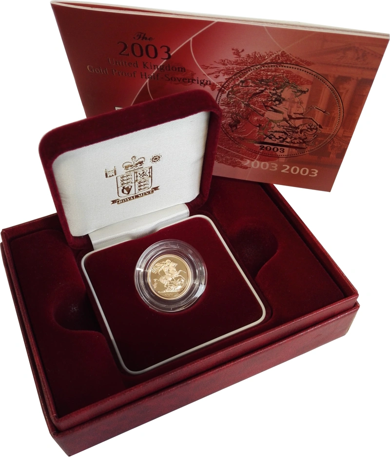 Gold Proof 2003 Half-Sovereign Boxed