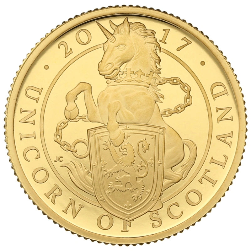 2017 1/4oz Quarter Ounce Proof Unicorn Gold Coin Queen's Beasts