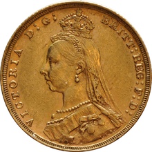 1890 Gold Sovereign - Victoria Jubilee Head - M - $594.30