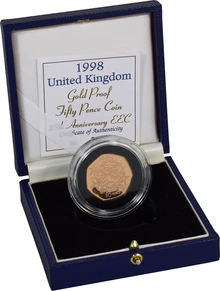 Gold Proof 1998 Fifty Pence Piece - EEC