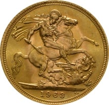 1963 Gold Sovereign - Elizabeth II Young Head
