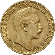 20 Mark German - Willhelm II 1889 - 1913