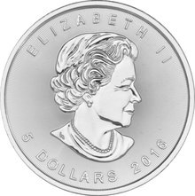 2016 1oz Canadian Maple Silver Coin