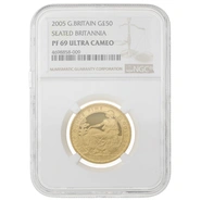 2005 Half Ounce Proof Britannia Gold Coin NGC PF69