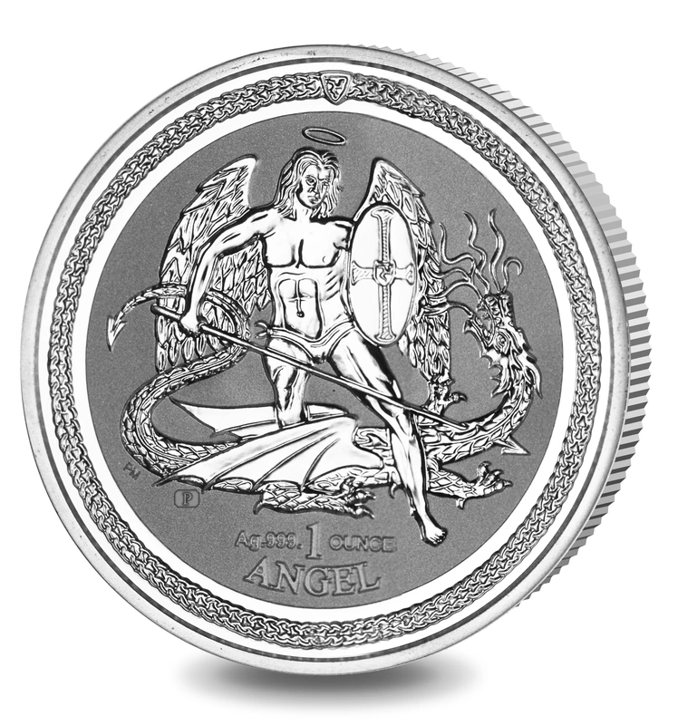 2016 Silver 1oz Isle of Man Angel reverse proof