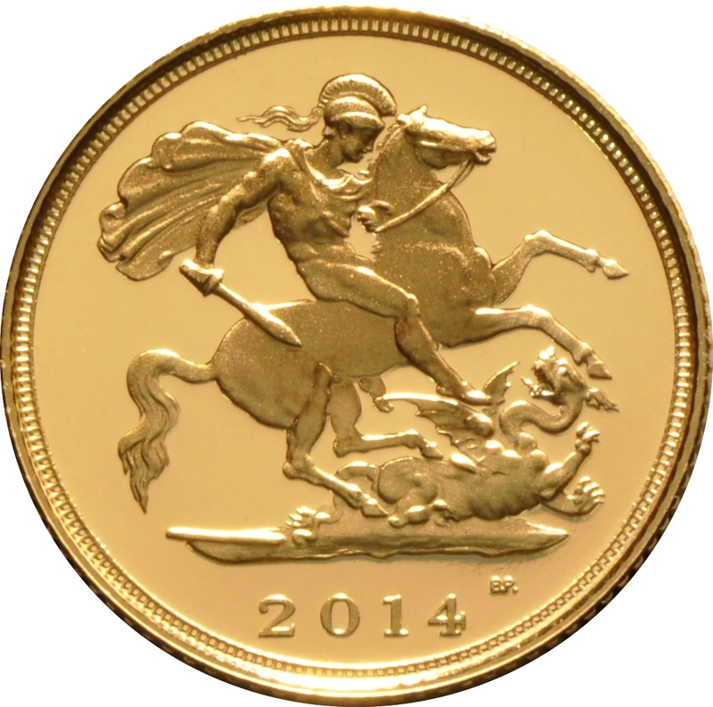 2014 Proof Gold Half Sovereign Elizabeth II Fourth Head