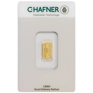 C. Hafner 1 Gram Gold Minted Bar